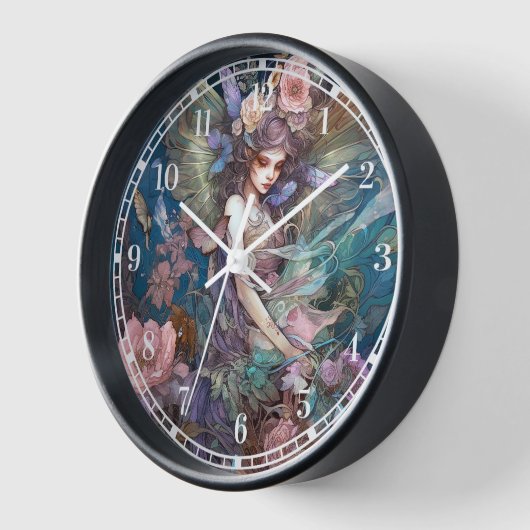 フェアリーウーマンファンタジーアート 壁時計 (傾斜)