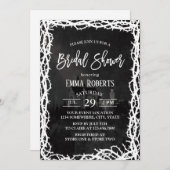 フェアリーエレガントキャッスルトーンフレームブライダルシャワー 招待状 (正面/裏面)