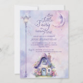 フェアリーエンチャントガーデンピンクパープル誕生日 招待状 (正面)