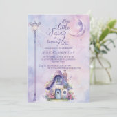 フェアリーエンチャントガーデンピンクパープル誕生日 招待状 (スタンド正面)