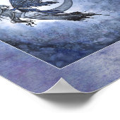 フェアリーオンクレセントムーンファンタジーアートバイモリーH ポスター (角)