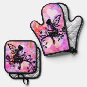 フェアリーオンフローリングブランチ 鍋つかみ&鍋敷きセット (正面/裏面)