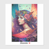 フェアリーカラフルエンジェルウィングスファンタジーアート シール (シート)