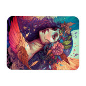 フェアリーカラフルエンジェルウィングスファンタジーアート マグネット (横)