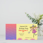 フェアリーカラフルバースデーパーティー招待状 (スタンド正面)