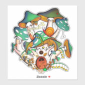 フェアリーカラフルマッシュルーム シール (シート)