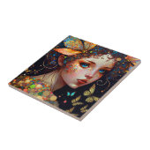 フェアリーカラフル蝶ファンタジーアート タイル (側面)