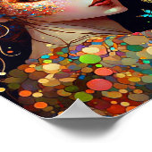 フェアリーカラフル蝶ファンタジーアート ポスター (角)