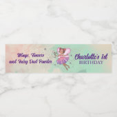 フェアリーカラフル誕生日 ペットボトルラベル (シングルラベル)