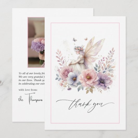 フェアリーガーデンの写真 サンキューカード (正面/裏面)