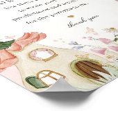 フェアリーガーデンアドバイスベビーお洒落ベビーシャワー ポスター (角)