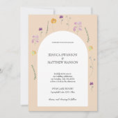 フェアリーガーデンウォーターカラー結婚フローラ 招待状 (正面)