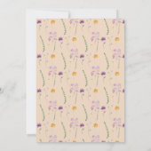 フェアリーガーデンウォーターカラー結婚フローラ 招待状 (裏面)