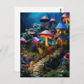 フェアリーガーデンコテージ魔法の魔法の森 ポストカード (正面/裏面)