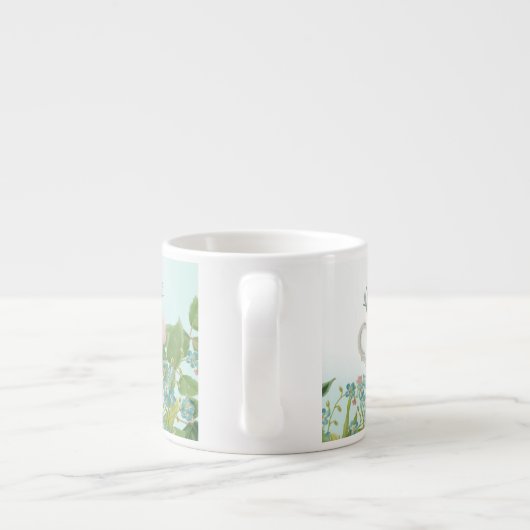 フェアリーガーデンティーパーティーブルーフローラトンフライビー エスプレッソカップ (裏面)