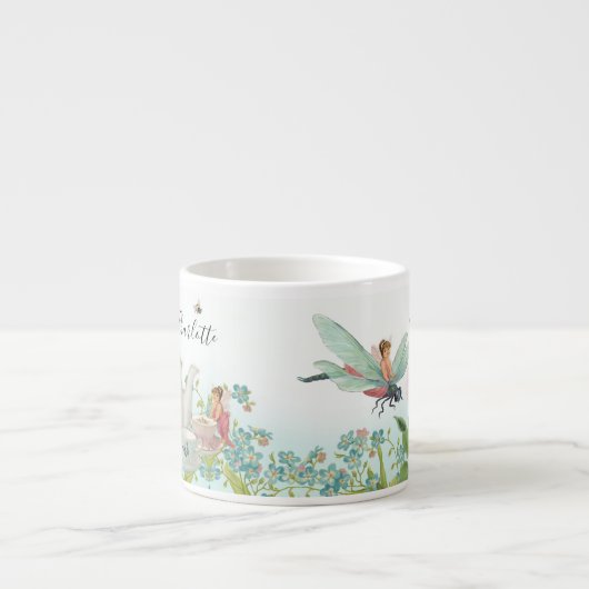 フェアリーガーデンティーパーティーブルーフローラトンフライビー エスプレッソカップ (正面)