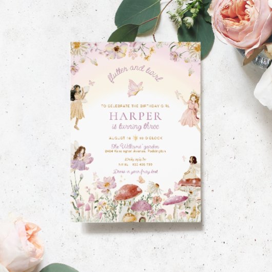 フェアリーガーデンバースデーパーティー 招待状