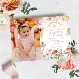 フェアリーガーデンフォトバースデーパーティー 招待状