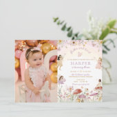 フェアリーガーデンフォトバースデーパーティー 招待状 (スタンド正面)