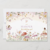 フェアリーガーデンフォトバースデーパーティー 招待状 (裏面)