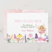 フェアリーガーデンフローラ誕生日サンキュー サンキューカード (正面/裏面)