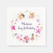 フェアリーガーデンフローラ誕生日 スタンダードカクテルナプキン (正面)