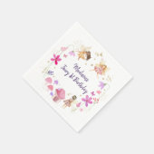 フェアリーガーデンフローラ誕生日 スタンダードカクテルナプキン (角)