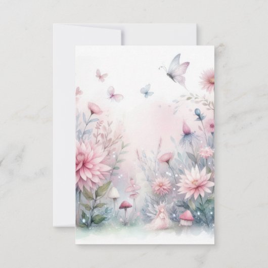 フェアリーガーデンベビーシャワー サンキューカード (裏面)