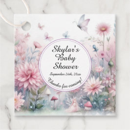 フェアリーガーデンベビーシャワー フェイバータグ