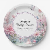 フェアリーガーデンベビーシャワー ペーパープレート (正面)