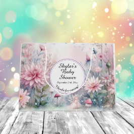 フェアリーガーデンベビーシャワー ラージペーパーバッグ