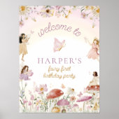 フェアリーガーデン誕生日ウェルカム ポスター (正面)