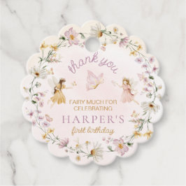 フェアリーガーデン誕生日サンキュースキャロップ フェイバータグ