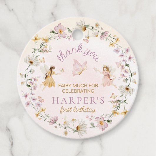 フェアリーガーデン誕生日サンキュー フェイバータグ (正面)