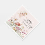 フェアリーガーデン誕生日ナプキンパーティーデコールフリット スタンダードランチョンナプキン (角)