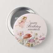 フェアリーガーデン誕生日バルーンパーティーデコールフリット 缶バッジ (正面&裏面)