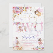 フェアリーガーデン誕生日フェアリーフォレスト 招待状 (正面)