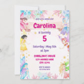 フェアリーガーデン誕生日招待状 招待状 (正面)