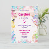 フェアリーガーデン誕生日招待状 招待状 (スタンド正面)