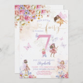 フェアリーガーデン誕生日 招待状 (正面/裏面)