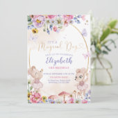 フェアリーガーデン誕生日 招待状 (スタンド正面)