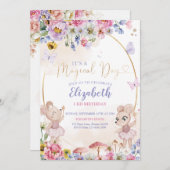 フェアリーガーデン誕生日 招待状 (正面/裏面)