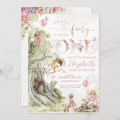 フェアリーガーデン誕生日 招待状 (正面/裏面)