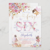 フェアリーガーデン誕生日 招待状 (正面/裏面)