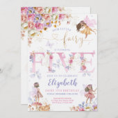 フェアリーガーデン誕生日 招待状 (正面/裏面)