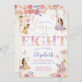 フェアリーガーデン誕生日 招待状 (正面/裏面)