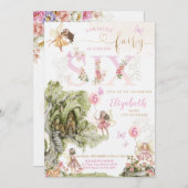 フェアリーガーデン誕生日 招待状 (正面/裏面)