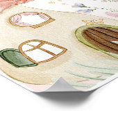 フェアリーガーデン魅惑の誕生日パーティーウェルカムサイン ポスター (角)