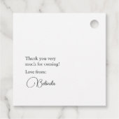 フェアリーガーデン&バタフライフラッタラブベビーシャワー フェイバータグ (裏面)