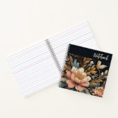 フェアリーガーデン – ライト金ゴールドアカントス、牡丹 ノートブック (内部)